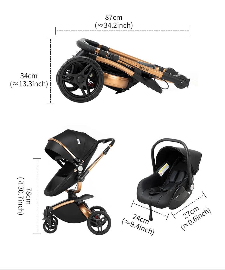 Poussette multifonctionnelle 3 en 1 imperméable