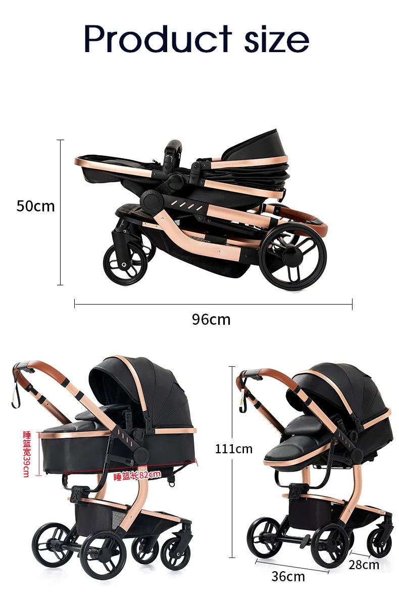 Poussette multifonctionnelle 3 en 1 imperméable