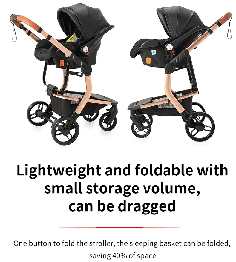 Poussette multifonctionnelle 3 en 1 imperméable
