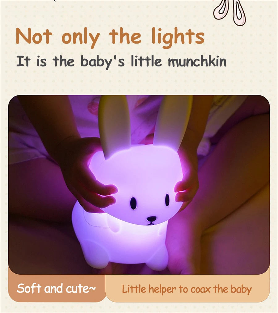Veilleuse Lapin LED Rechargeable | Un sommeil paisible pour votre enfant