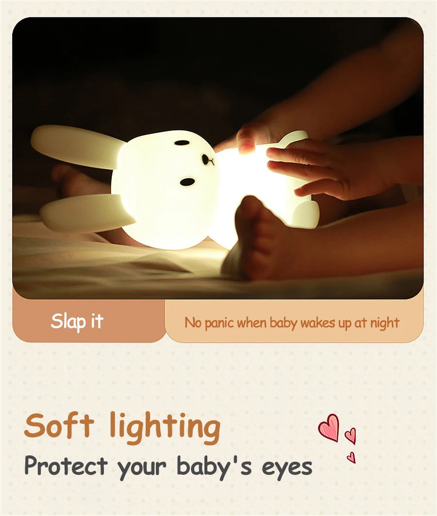 Veilleuse Lapin LED Rechargeable | Un sommeil paisible pour votre enfant