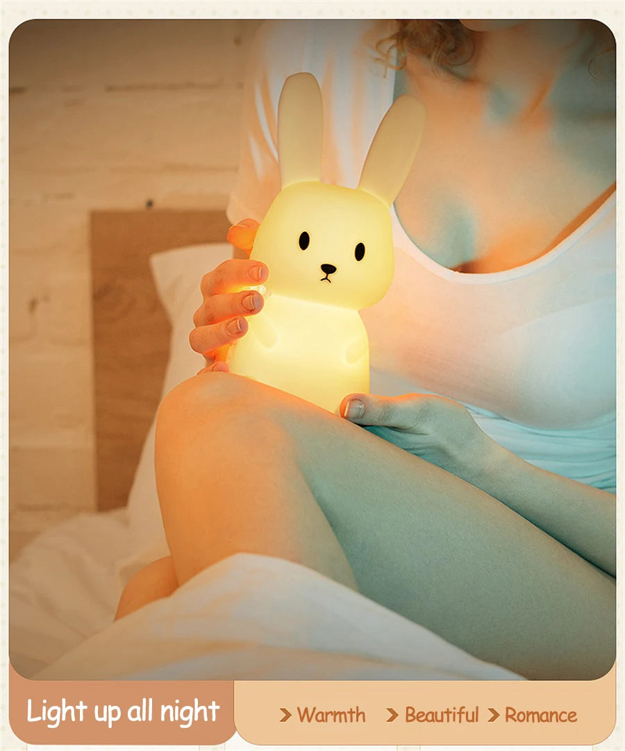 Veilleuse Lapin LED Rechargeable | Un sommeil paisible pour votre enfant