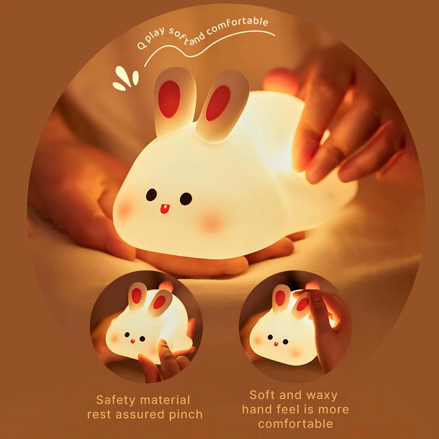 Veilleuse Lapin LED Rechargeable | Un sommeil paisible pour votre enfant